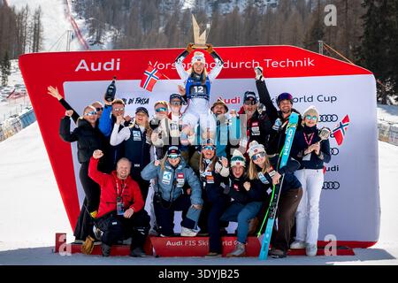 Val di Fassa, Italy, 8 March 2026. Anna Schilcher (Austria) competing ...