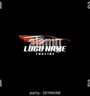 car eagle logo design vector Stock Vector