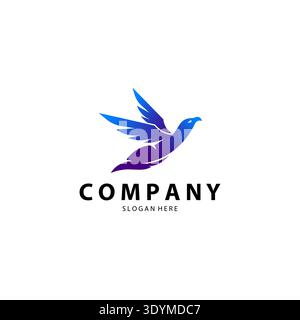 Eagle Bird Logo Vector Template. Business Logo Concept Stock Vector