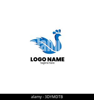 Vector illustration of a peacock that can be used for logo designs related to spas, beauty salons, travel and others. Stock Vector