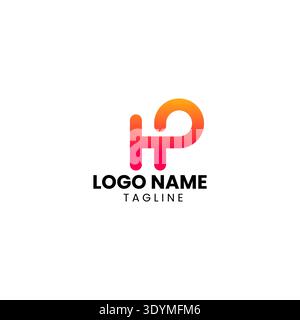minimal letter HP PH logo design vector element. Initials business logo. Stock Vector