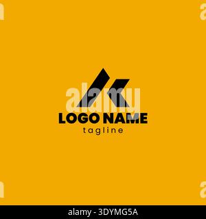 Minimal creative initial based AK logo and KA logo. Letter AK KA creative elegant monogram Stock Vector