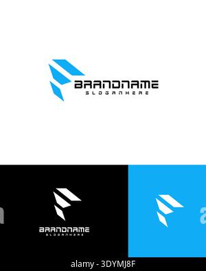 Modern financial growth logo design vector. Abstract initial letter F with arrow symbol Stock Vector