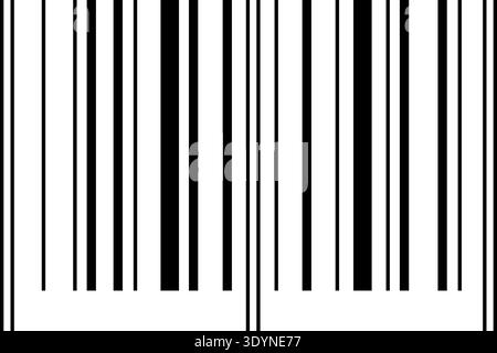 Sample of blank barcode label template isolated on white background. Bar code pricetag. Visual data digital representation with product or Stock Vector