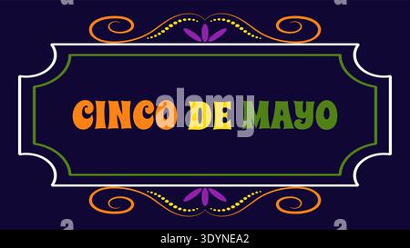 Cinco de Mayo holiday Festive Fiesta Parade. For ads web design marketing visuals. Vector illustration. Stock Vector