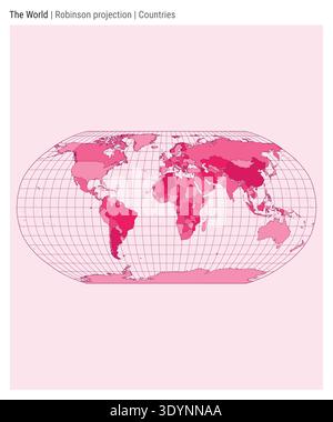 High detail world map for infographics, education, reports, presentations. Vector illustration. Stock Vector