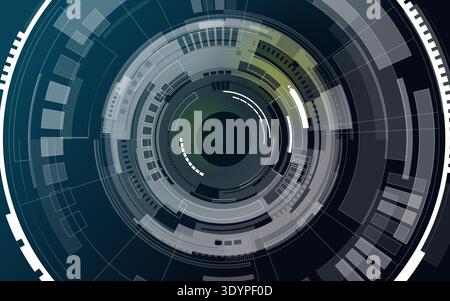 Graphic of technological theme Stock Vector