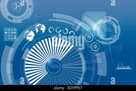 Graphic of technological theme Stock Vector
