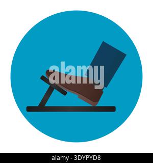 Car Pedals. Foot Pressing on Brake or Accelerator or Clutch Pedal Icon Symbol. Vector Illustration. Stock Vector