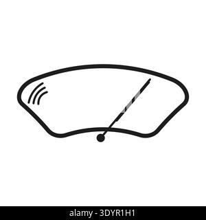 Professional windshield wiper. Professional white background. Magnificent Vector masterpiece. Professional maintenance essentials. EPS 10. Stock Vector