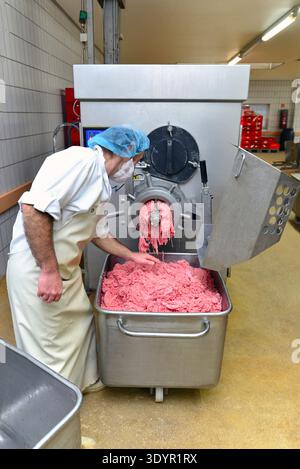 food production of sausages at a meat processing plant Stock Photo - Alamy
