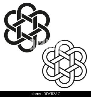 Intricate Vector ornaments. Professional celtic motifs. Interwoven circle silhouettes. Decorative tribal collections. EPS 10. Stock Vector