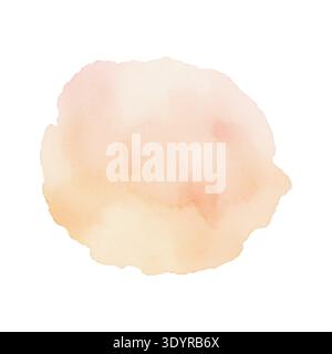 Delicate watercolor illustration of Soft Pastel Nebula in light pink tone, isolated on white background. Vector illustration Stock Vector