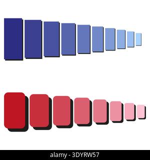 Level scale bars. Data measurement graphic. Dynamic progress Vector set. Colorful status element. EPS 10. Stock Vector