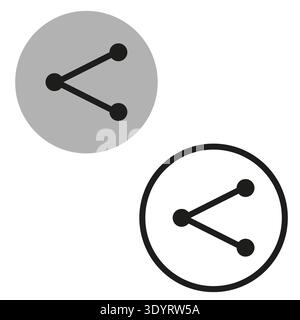 Share connection icon. Network link symbol. Vector data transfer. Social media button. EPS 10. Stock Vector