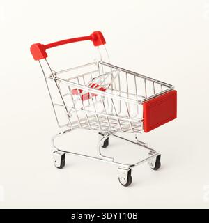 Empty shopping cart isolated on white background Stock Photo