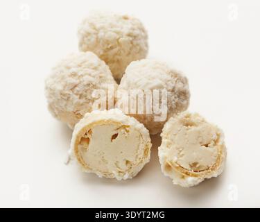 Coconut candies isolaed on white Stock Photo