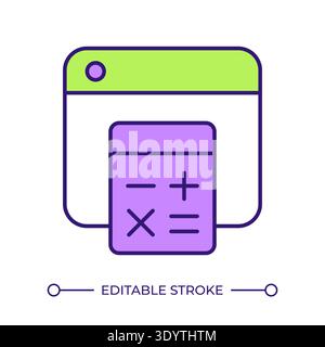 Practical content line color icon Stock Vector