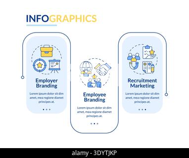 Employer branding rectangle infographic vector Stock Vector