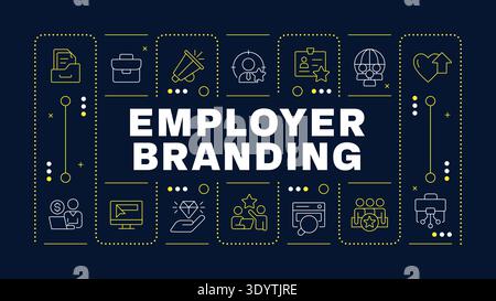 Employer branding black word concept Stock Vector