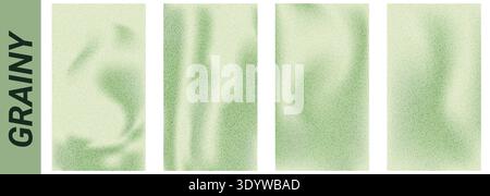 Pale sage green creamy abstract liquid set of social media story posts background. Pastel colors gradient for organic or beauty designs collection. Gr Stock Vector