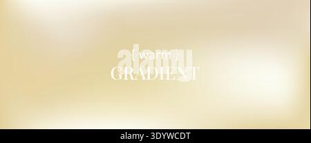 Beige warm gradient background in rich gold and cream for autumn blank. Soft beige gradation with warm brown and pastel creates a honey glow. Elegant Stock Vector
