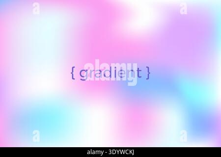 Pink, white, violet with purple blue and fuchsia liquid gradient. Gradation nacre iridescent with turquoise ink stone and subtle interior. Presentatio Stock Vector