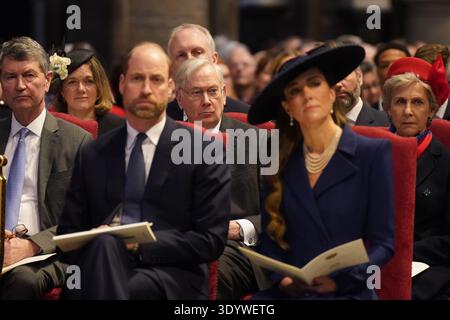 The Duke (3rd right) and Duchess of Gloucester (right) during the annual Commonwealth Day Service of Celebration at Westminster Abbey, in London. Picture date: Monday March 9, 2026. Stock Photo