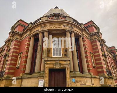 February 15, 2026. Central Public Library, in Blackpool, England, UK. Stock Photo