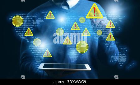 Conflict between Iran and USA impacts global digital safety and information flow Stock Photo