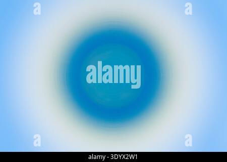 Abstract blue aura gradient circle on a soft light blue background. Radial blurry orb graphic element. Stock Photo