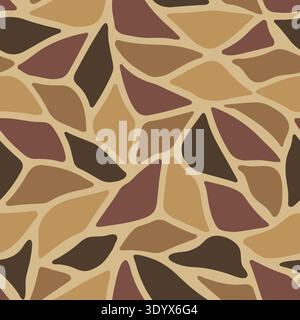 Warm Marshland Mosaic Duck Hunting Camouflage Seamless Pattern Stock Vector