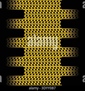 Yellow and black checkered decals Stock Vector