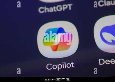 Buenos Aires, Argentina; February 23th 2026: Claude icon on a mobile ...