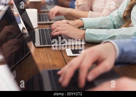 Programmers working in software developing company Stock Photo