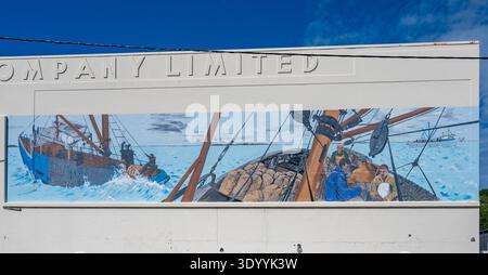Street Art in Bluff, Southland, New Zealand Stock Photo