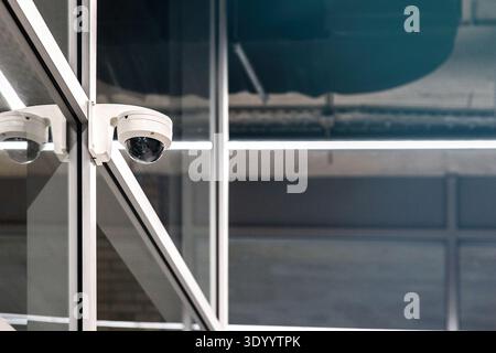 CCTV Security Camera in Office Stock Photo