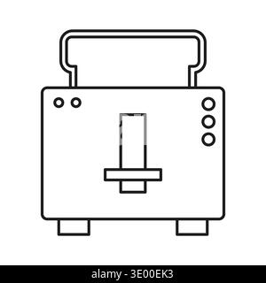 Domestic kitchen toaster. Toasted bread Vector. Essential breakfast appliance. Traditional cooking equipment. Stock Vector