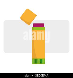 Traditional cylindrical glue. Professional creative Vector. Versatile adhesive paste. Essential office craft supply. Stock Vector