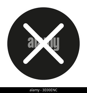 Professional interface icon. Universal cancellation symbol. Professional cross Vector. Professional cancellation development. Stock Vector