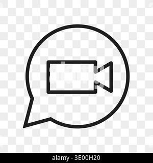 Professional cinematic notification. Modern video communication. Expressive record Vector. Interactive movie conversation. Stock Vector