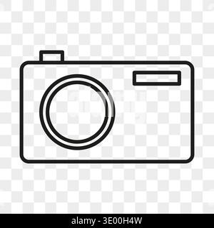 Contemporary photography camera. Digital picture Vector. Professional lens equipment. Creative optical instrument. Stock Vector