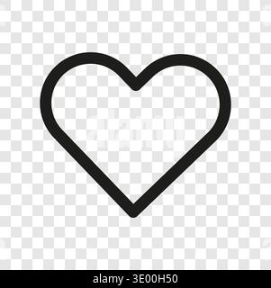 Loveheartedness outliner icon. Romanticism Vector shapes. Wedding marriages symbolisms. Valentines celebrations elements. Stock Vector