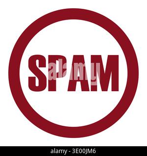 Comprehensive spam notification. Professional alert Vector. Extraordinary circle symbol. Traditional warning element. Stock Vector