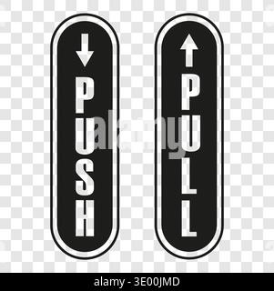 Entrance signage set. Movement Vector illustration. Vertical direction representation. Navigation instruction identification. Stock Vector