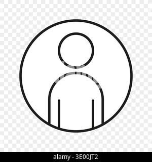 Professional profile icon. Personal account symbol. Member silhouette Vector. Professional transparent background. Stock Vector