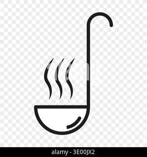 Authentic culinary masterpieces. Professional kitchen Vector. Sophisticated soup ladles. Incredible cooking equipments. Stock Vector