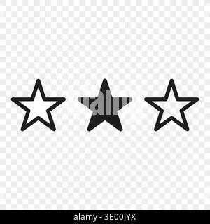 Evaluation star element. Ranking Vector illustration. Achievement evaluation representation. Professional success identification. Stock Vector