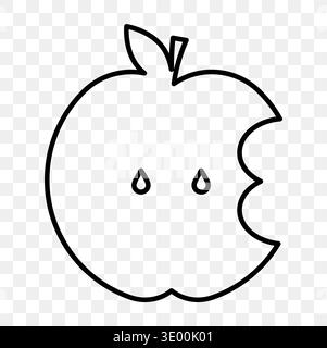 Comprehensive apple illustration. Professional fruit Vector. Extraordinary organic shape. Traditional plants element. Stock Vector