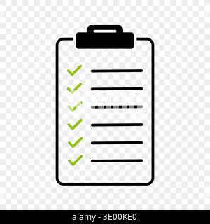 Professional checklist icon. Universal business Vector. Detailed survey element. Checkered background form. Stock Vector